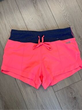 Avia Women’s Neon Pink Athletic Shorts with Dark Waistband